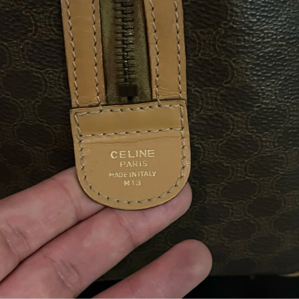 CELINE Vintage Macadam‎ Mini Boston